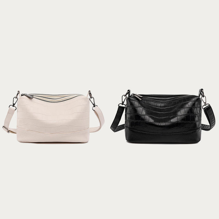 Einfache Umhängetasche für Damen mit Krokodildruck, Retro-Tagestasche