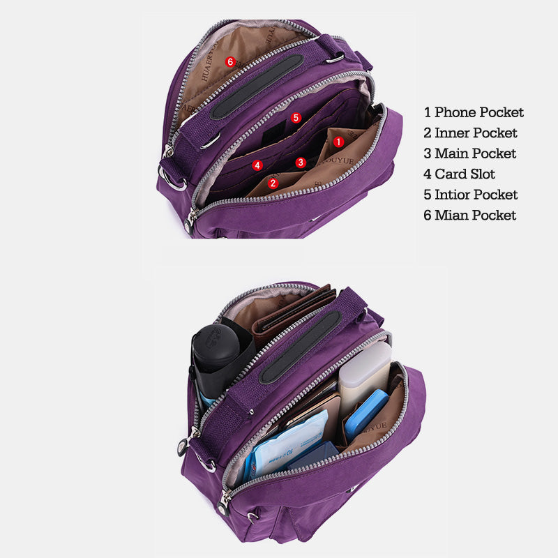 Wasserdichte 3-Wege-Handtasche, Umhängetasche, kleiner Rucksack