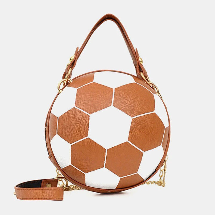 Runde Mini-Tasche im Basketball-Fußball-Look mit einzigartigem Design