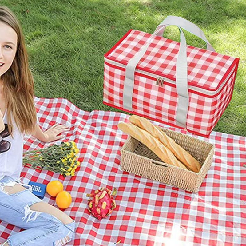 Kühltasche für Ausflüge, Reisen, Picknickkorb aus verdickter Aluminiumfolie