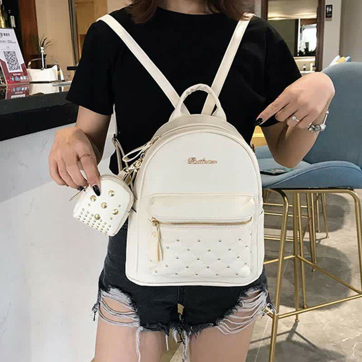 Mini-Rucksack für Damen, modischer Reiserucksack, Geldbörse mit kleiner Tasche