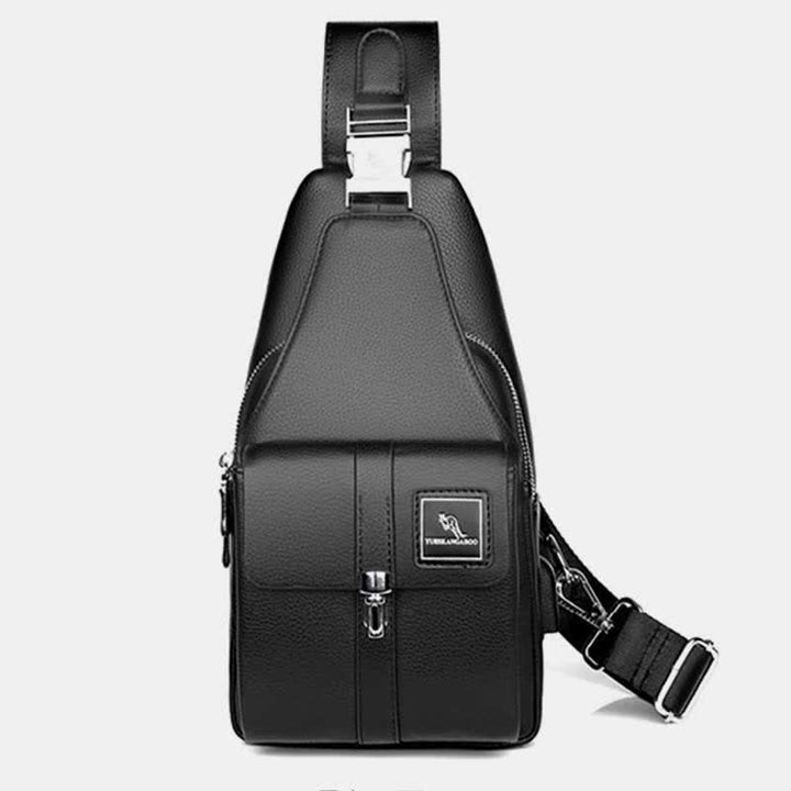 Herren Leder Schultertasche Mehrzweck Casual Bag Brusttasche Umhängetasche