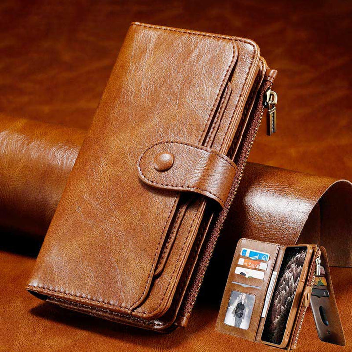 Abnehmbare magnetische Vintage-Brieftaschenhülle für das iPhone