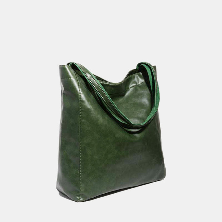 Extra große Tragetasche aus weichem PU-Leder für Damen