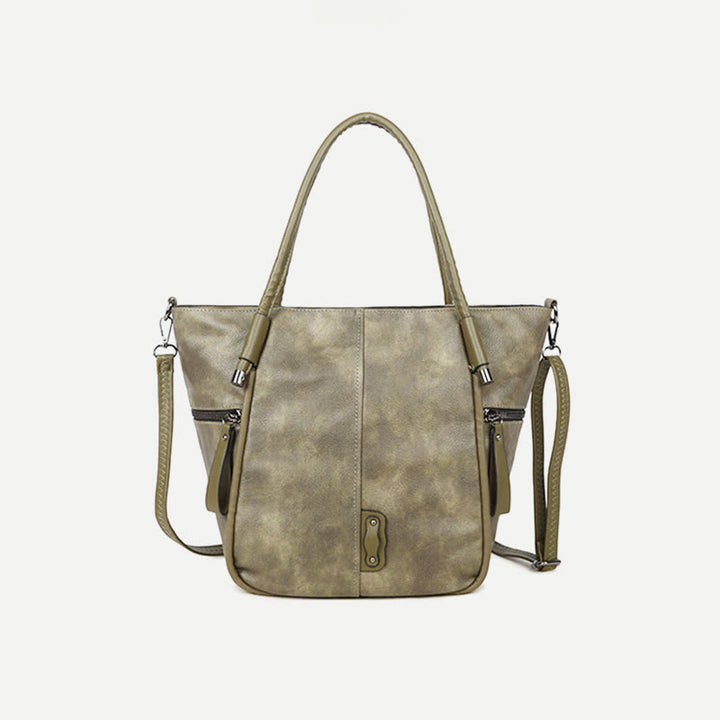 Tragetasche für Damen, Vintage, große Kapazität, Handtasche aus PU-Leder