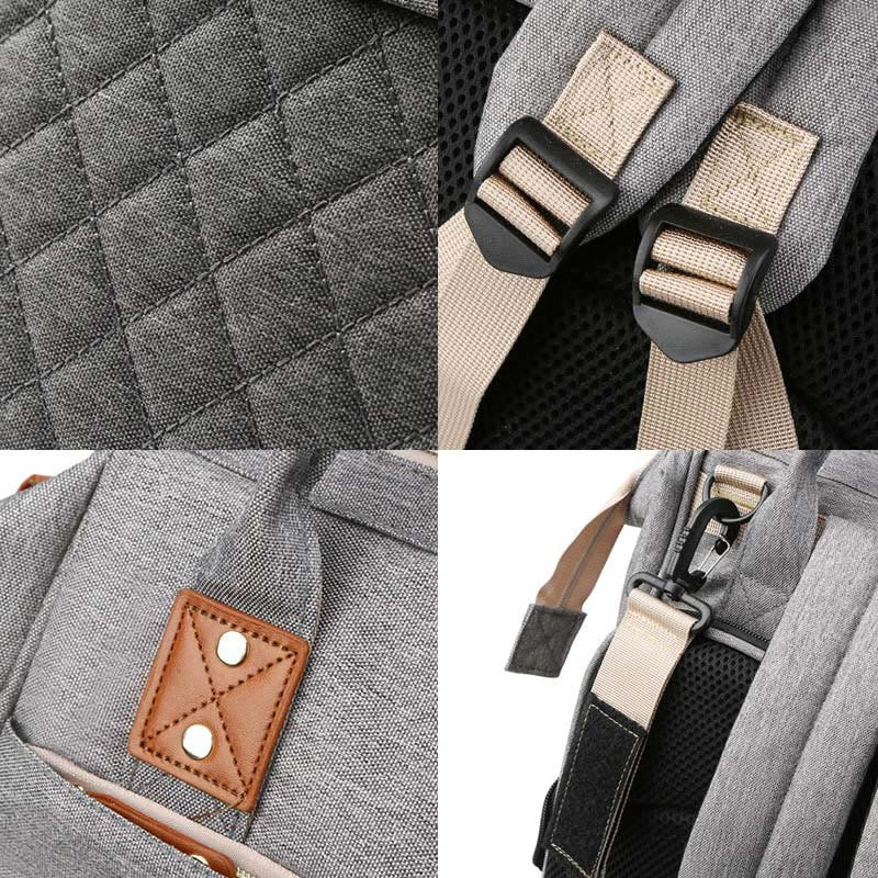 Multifunktionale Mama-Tasche mit Kinderbett, einfacher wasserdichter Oxford-Rucksack