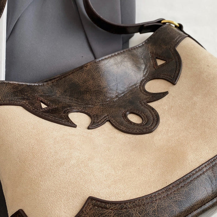 Retro-Unterarmtasche für Damen, Commutor, weiche Flusen-Umhängetasche
