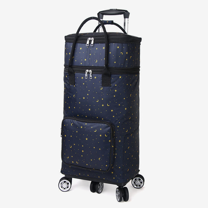 Zusammenklappbarer Einkaufswagen für Frauen, tragbare Alufolie, Konservierung, Rolltasche
