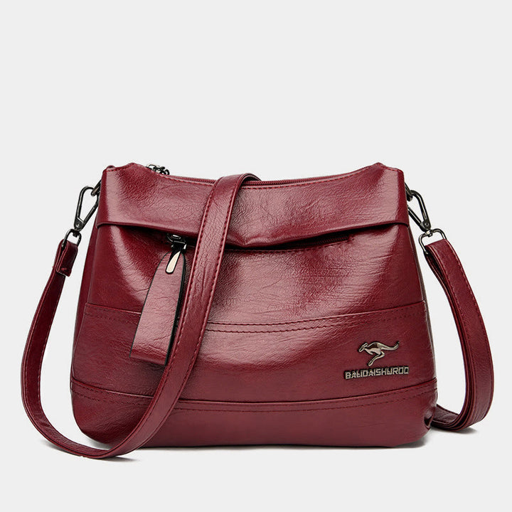 Umhängetasche für Damen, große Kapazität, Retro-Umhängetasche aus PU-Leder