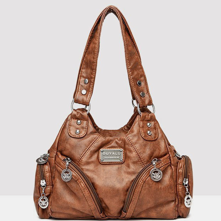 Vintage Echtleder Elegante Multifunktionale Handtasche