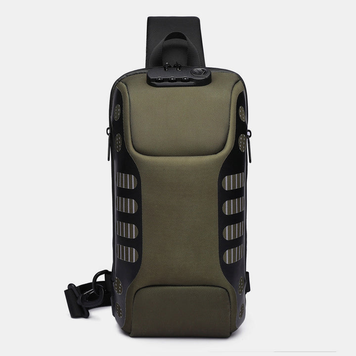 Multifunktionale, wasserdichte, diebstahlsichere Schultertasche mit USB-Ladeanschluss