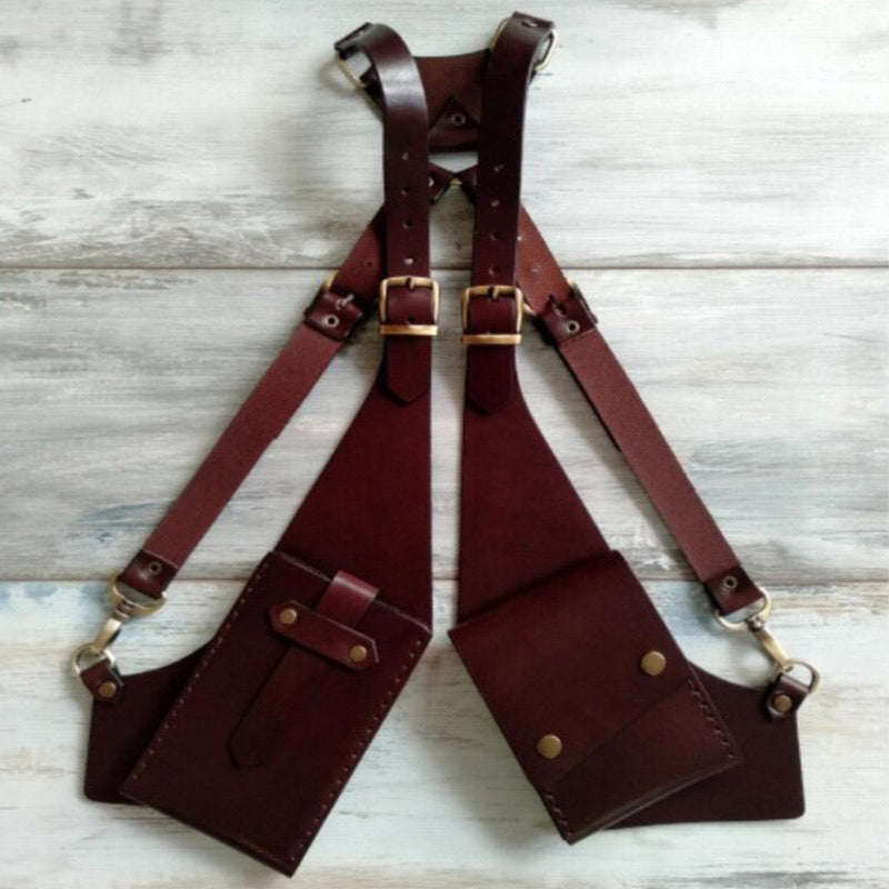 Retro-Telefon-Schulterholster aus Leder mit verstellbaren Riemen für tägliche Kostümpartys