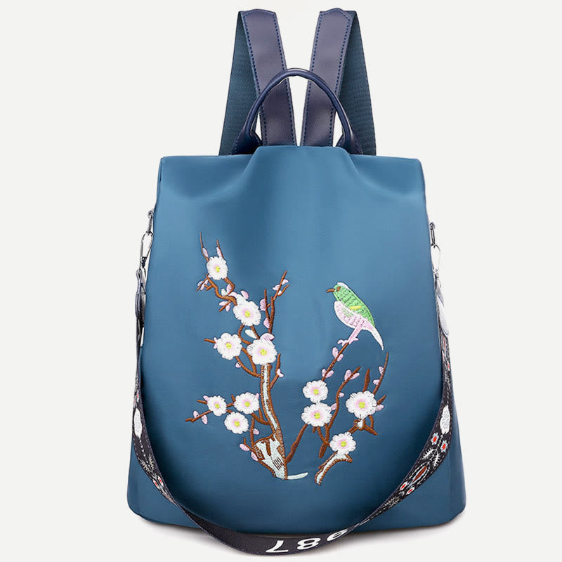 Rucksack für Damen, große Kapazität, Outdoor-Stickerei, Freizeit-Tagesrucksack