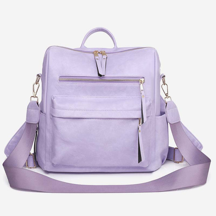 Eleganter Rucksack im College-Stil mit großem Fassungsvermögen und vielen Tragemöglichkeiten