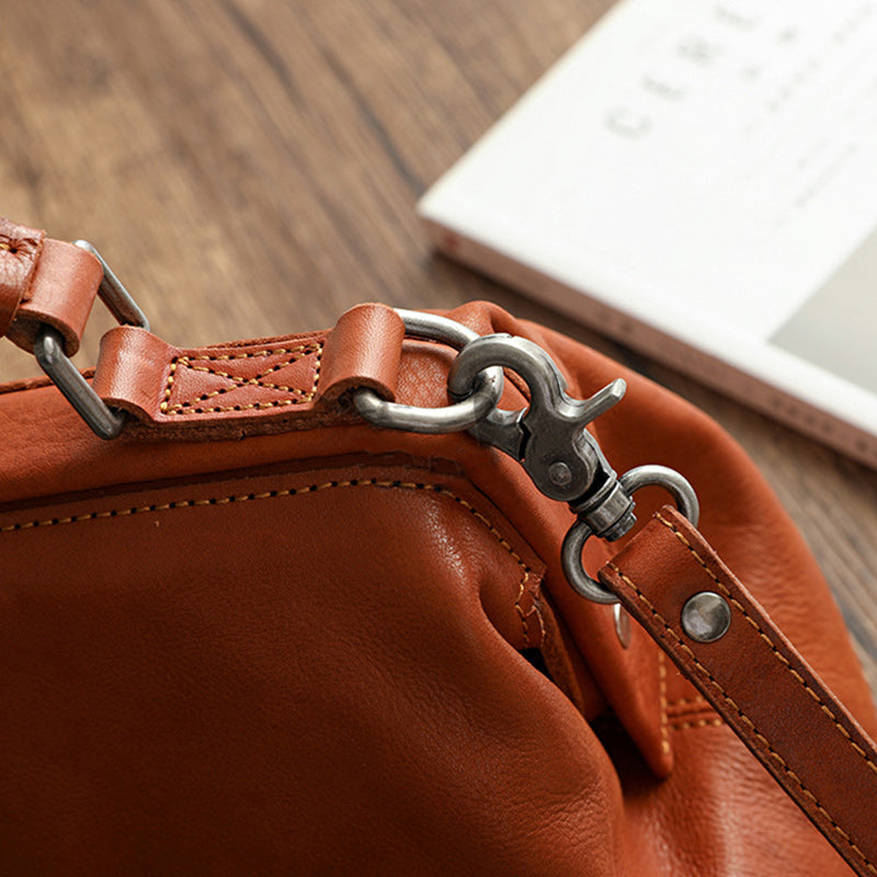 Handgemachte Retro-Handtasche aus echtem Leder