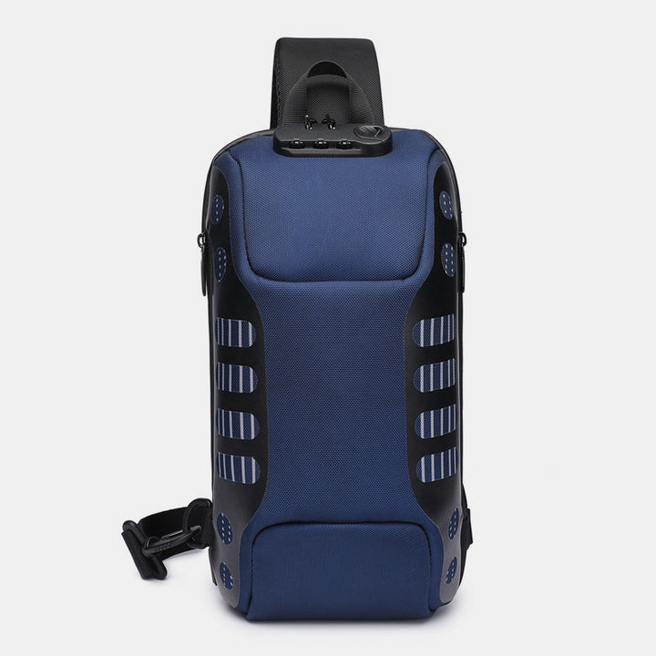 Multifunktionale, wasserdichte, diebstahlsichere Schultertasche mit USB-Ladeanschluss