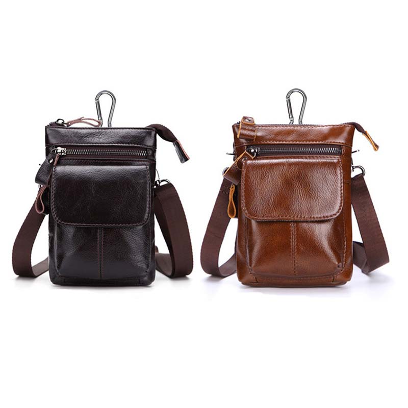 Multifunktions-Gürteltasche aus Leder für Herren 