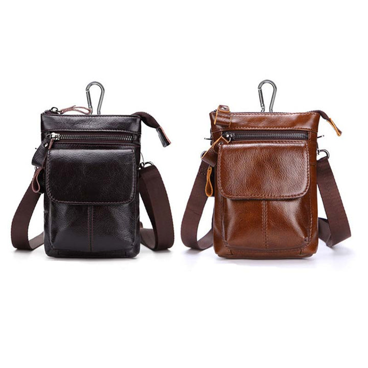 Multifunktions-Gürteltasche aus Leder für Herren 
