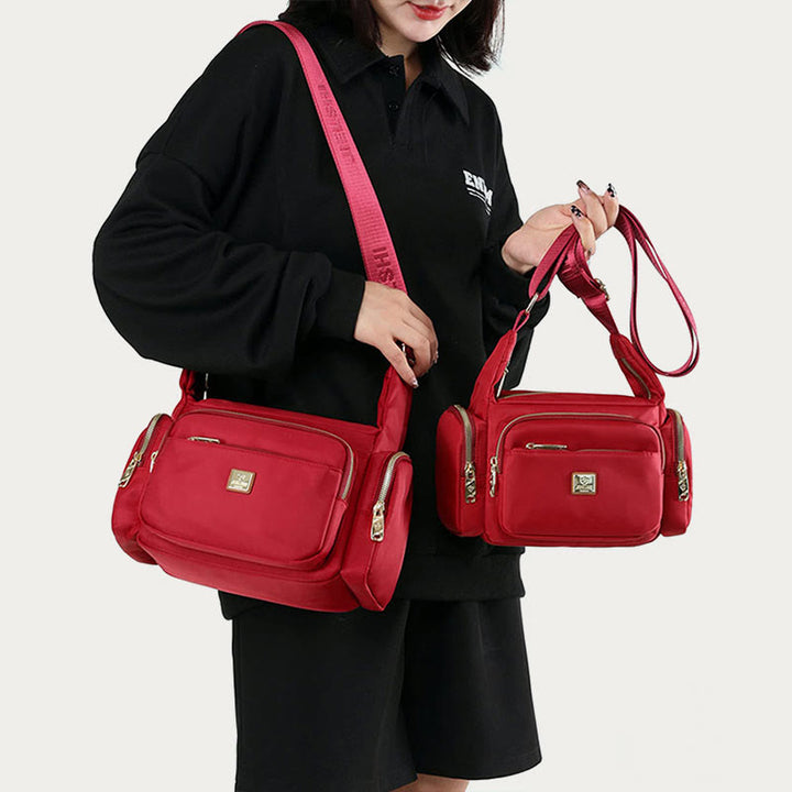 Umhängetasche aus Nylon für Damen, für das tägliche Outfit, mehrere Taschen, Geldbörse