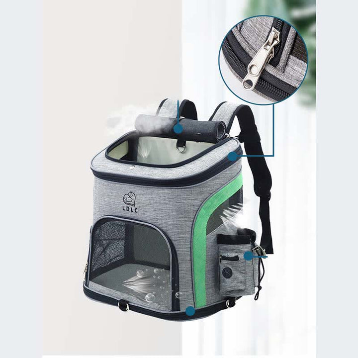 Haustier-Tragerucksack mit Taschen, Plüschmatte, Leine für Welpen und Katzen
