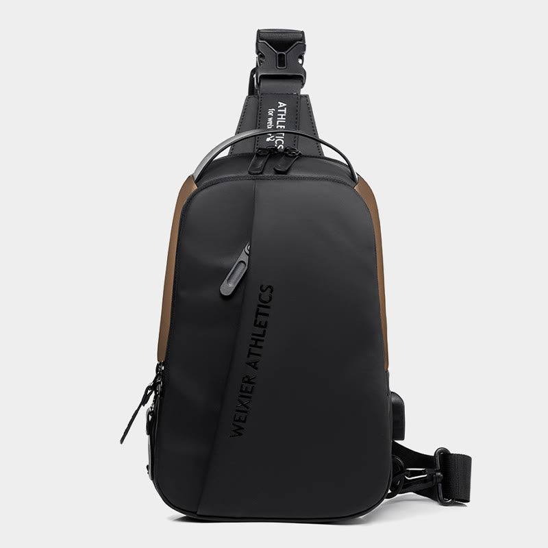 Wasserdichte Schultertasche Outdoor Casual Brusttasche für Wandern Radfahren Reisen 