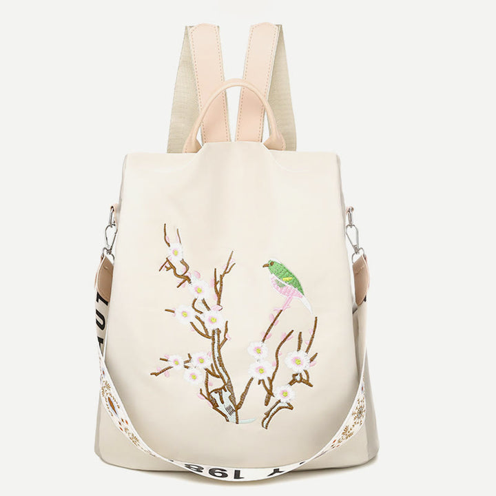 Rucksack für Damen, große Kapazität, Outdoor-Stickerei, Freizeit-Tagesrucksack