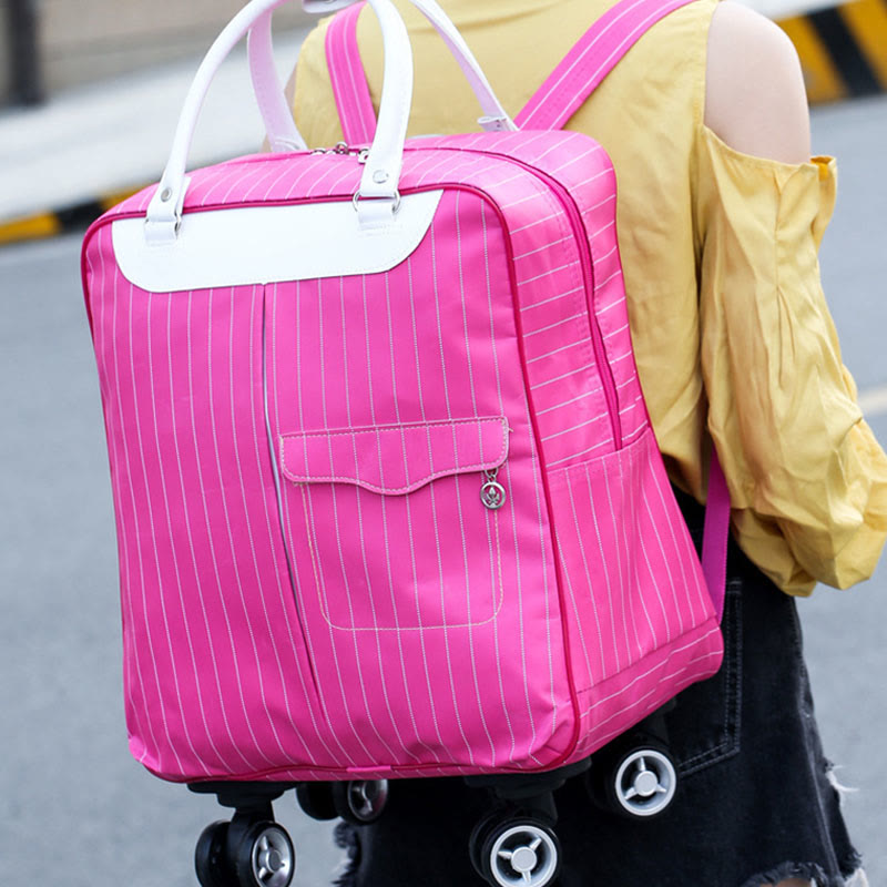 Damen Zugstange Reisetasche Großraumrucksack mit Rädern