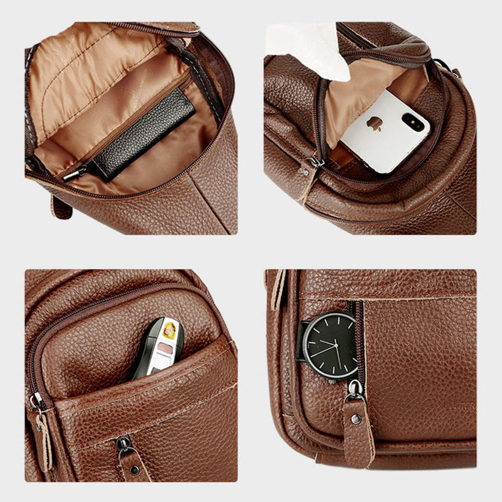 Schultertasche mit mehreren Taschen für Herrenausflüge, daher für den täglichen Gebrauch