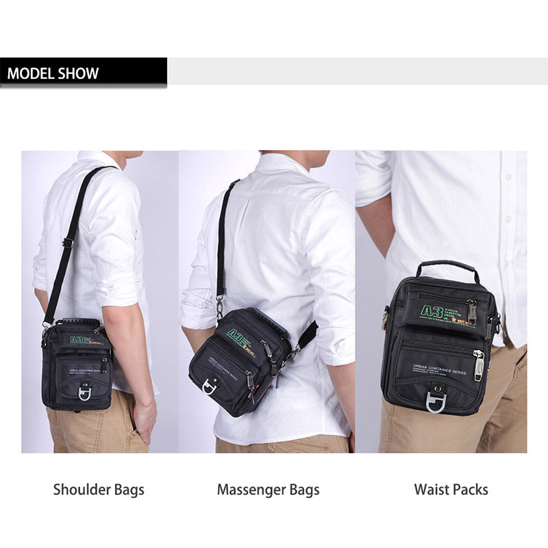 Nylon-Geldbörse mit mehreren Taschen, lässige Umhängetasche, Schultertasche, Reise-Brusttasche