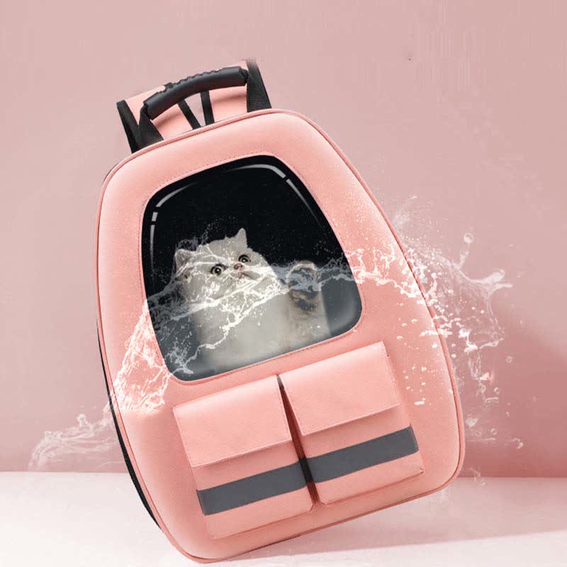 Haustier-Rucksackträger für Katzenwelpen, belüfteter Katzenträger mit Taschen