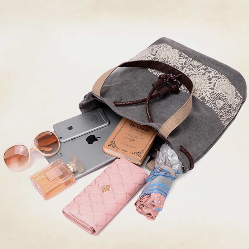 Umhängetasche für Damen, lässig, große Kapazität, bedruckt, Einkaufshandtasche
