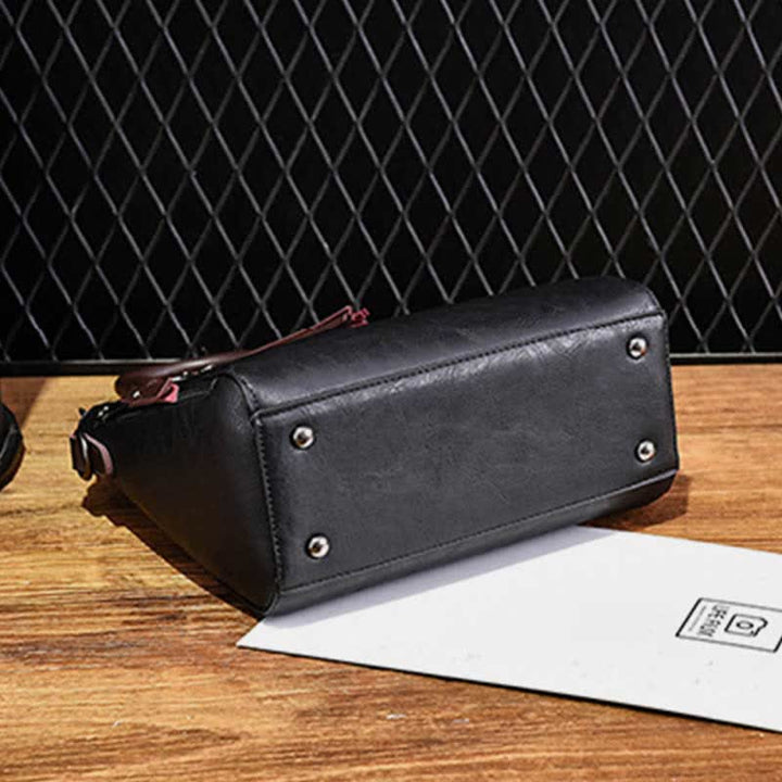 Handtaschen Geldbörsen für Frauen Vegan Leder Top-Griff Schultertasche mit Reißverschluss