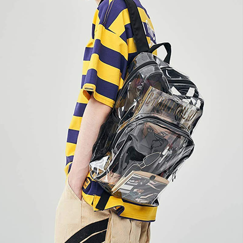 Rucksack für Schüler, transparentes PVC, Freizeit, täglicher Schulranzen