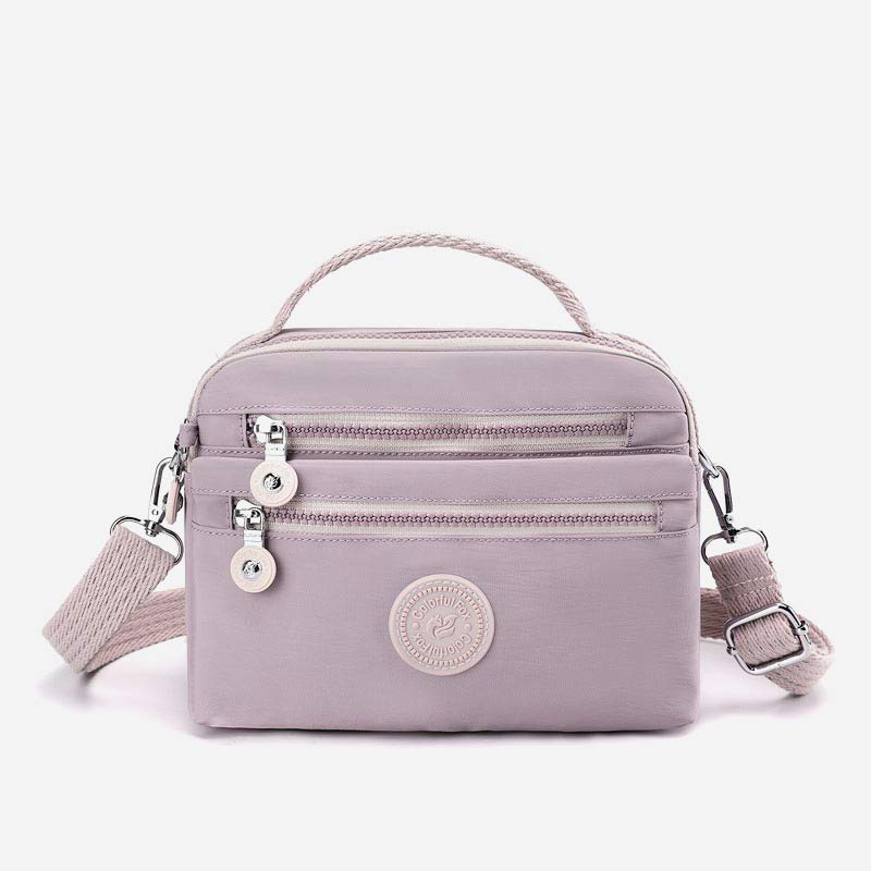 Leichte Handtasche aus Nylon mit mehreren Taschen, kleine Umhängetasche