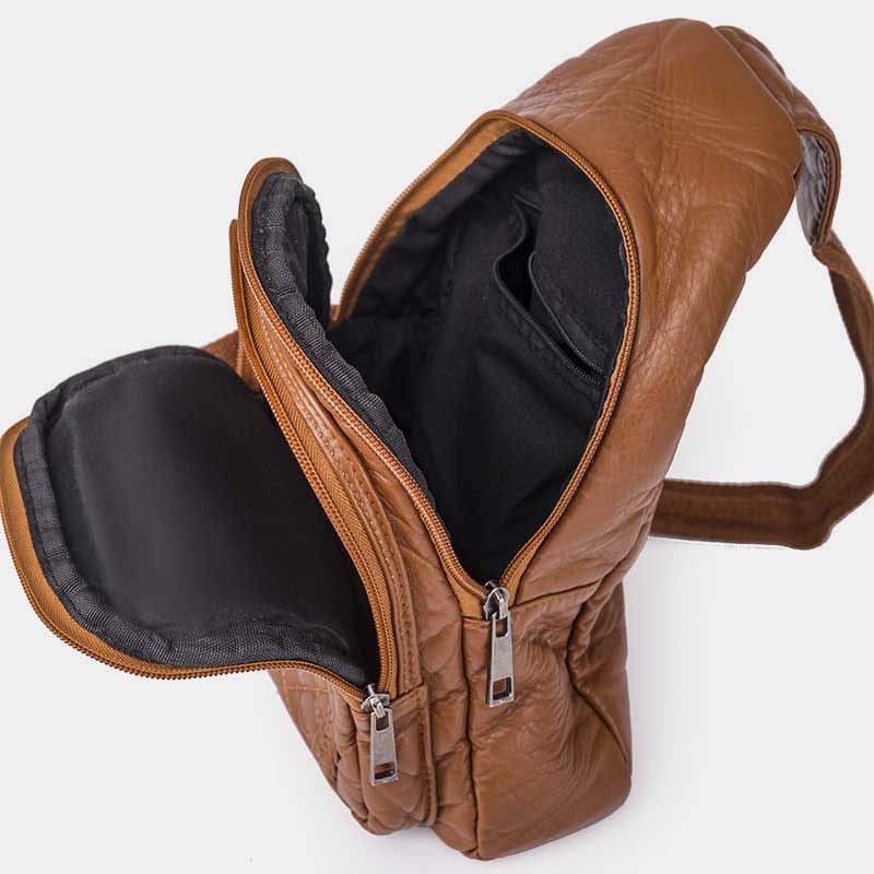 Vintage Schultertasche mit großem Fassungsvermögen