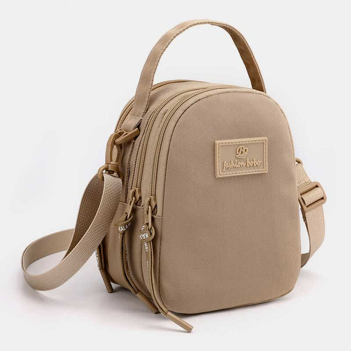Umhängetasche mit dreifachem Reißverschluss für Damen, wasserdichte Mini-Reisehandtasche