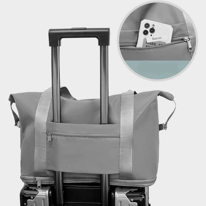Tragbare Reisetasche mit großem Fassungsvermögen für Damen und Herren, faltbare Reisehandtasche
