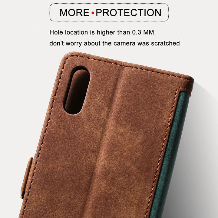 Vintage Farbnähte Handyhülle für Samsung Schutzhülle