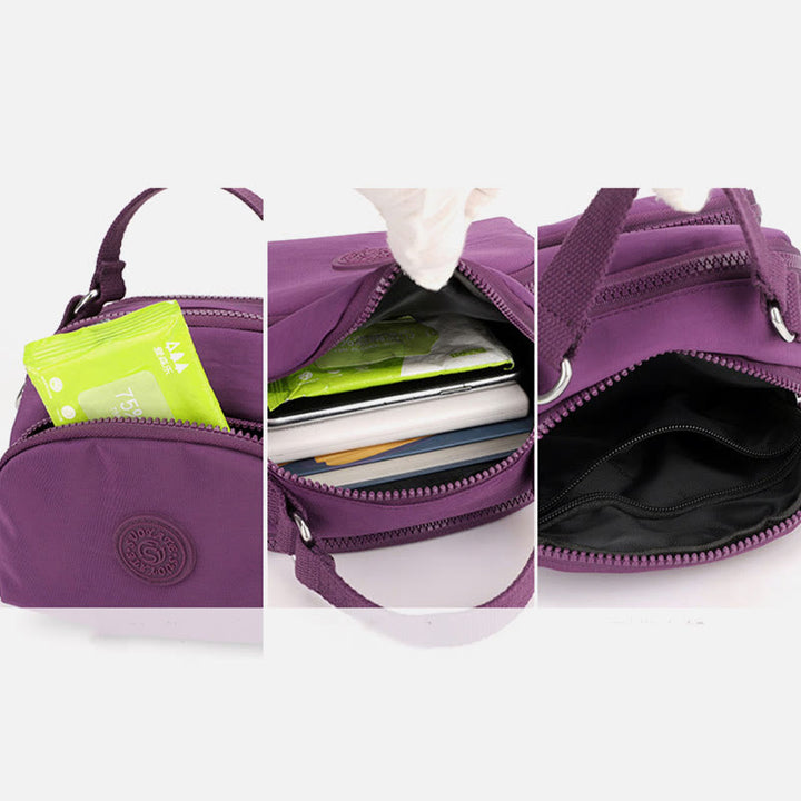 Leichte, wasserabweisende Handtasche für Damen mit mehreren Taschen