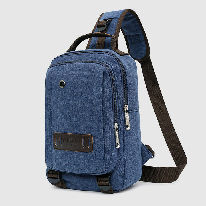 Schultertasche für Herren, Outdoor, lässig, Retro, Umhängetasche, Brusttasche
