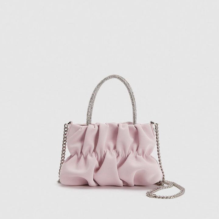 Abendtasche für Damen mit Strasssteinen, tragbare Umhängetasche mit Kette