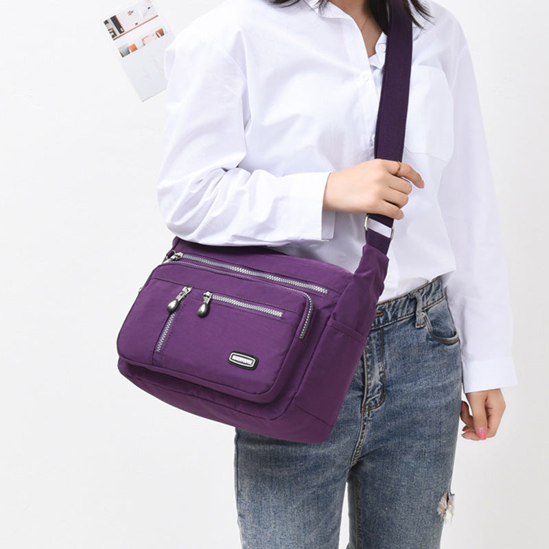 Wasserdichte, leichte, lässige Schultertasche aus Nylon für Damen