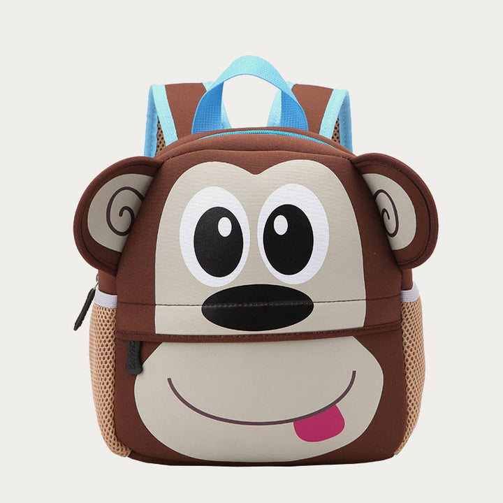 Rucksack für Kinder, süßes Cartoon-Tiermuster, Nylon, Schultasche