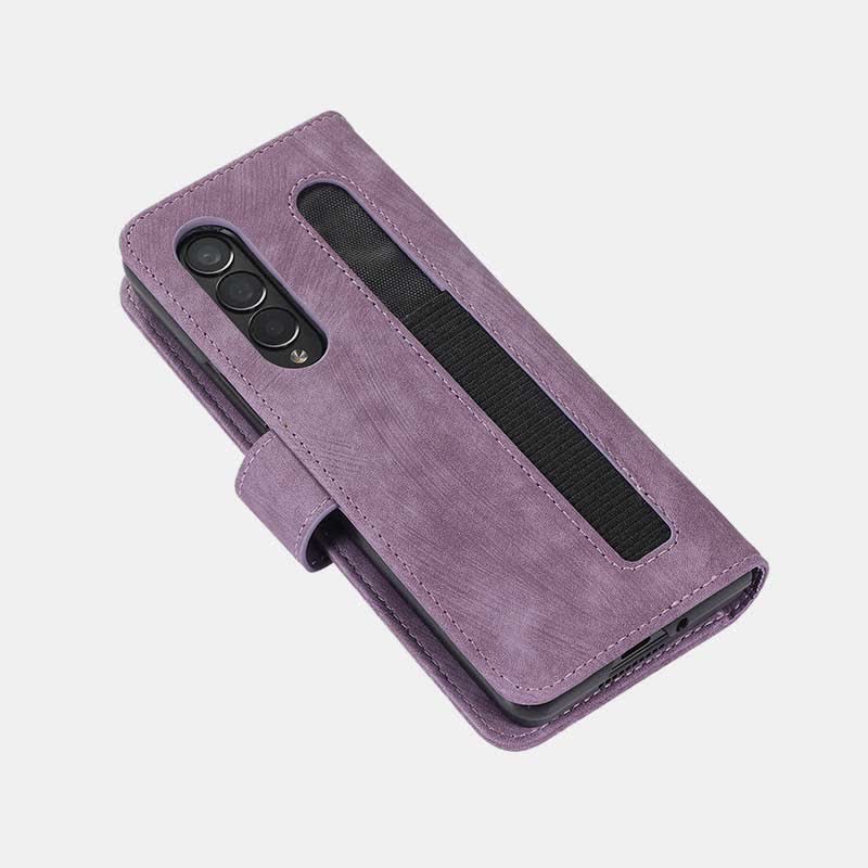 Brieftaschenhülle für Galaxy Z Fold 5/4/3 mit S-Pen-Halter und Umhängegurt
