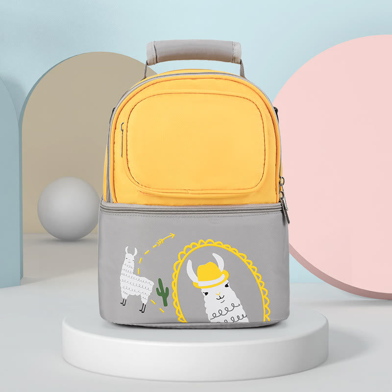 Mamatasche für Frauen Cartoon Multifunktionaler Outdoor-Rucksack mit zweilagigem Design