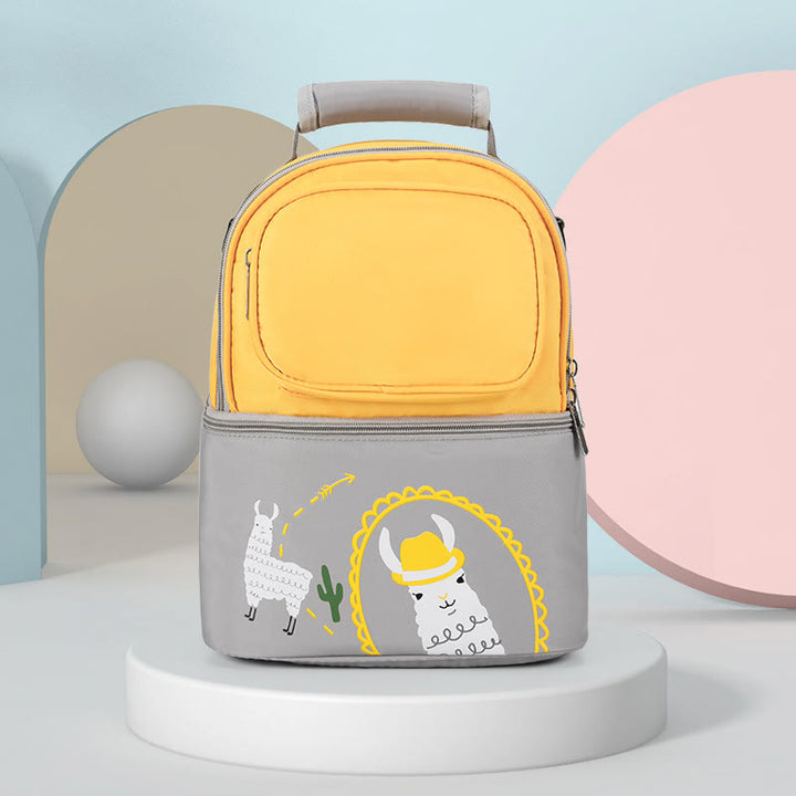 Mamatasche für Frauen Cartoon Multifunktionaler Outdoor-Rucksack mit zweilagigem Design