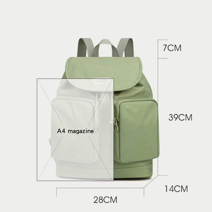 Rucksack für Frauen Einfacher Kordelzugverschluss Wasserdichte Reisetasche aus Nylon