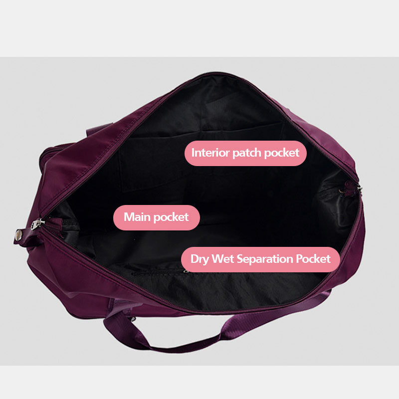 Wasserdichte, leichte, erweiterbare Fitness-Reisehandtasche mit großem Fassungsvermögen