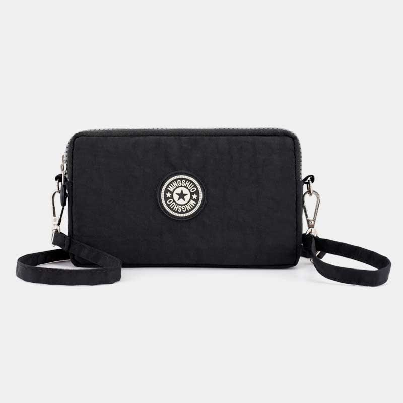 3 Zip Mini Umhängetasche Leichte Handy Brieftasche Lange Armband Geldbörsen