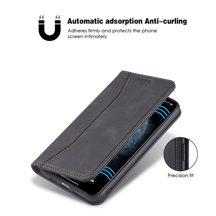 Premium PU Leder Brieftasche Hülle Kartenhalter Kompatibel mit iPhone 13 Pro Max